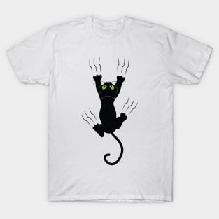 black cat funny so cute kitty T-Shirt